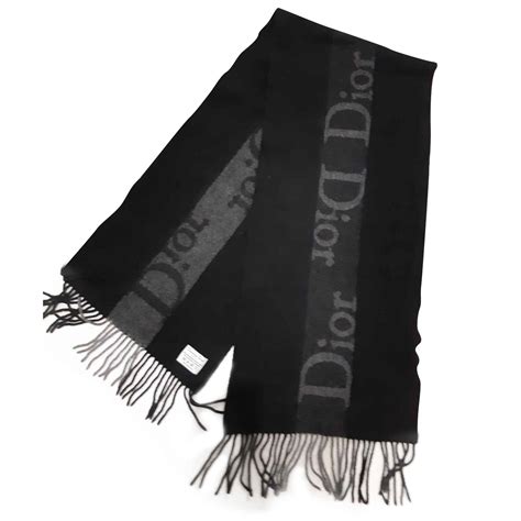 christian dior scarf black and white